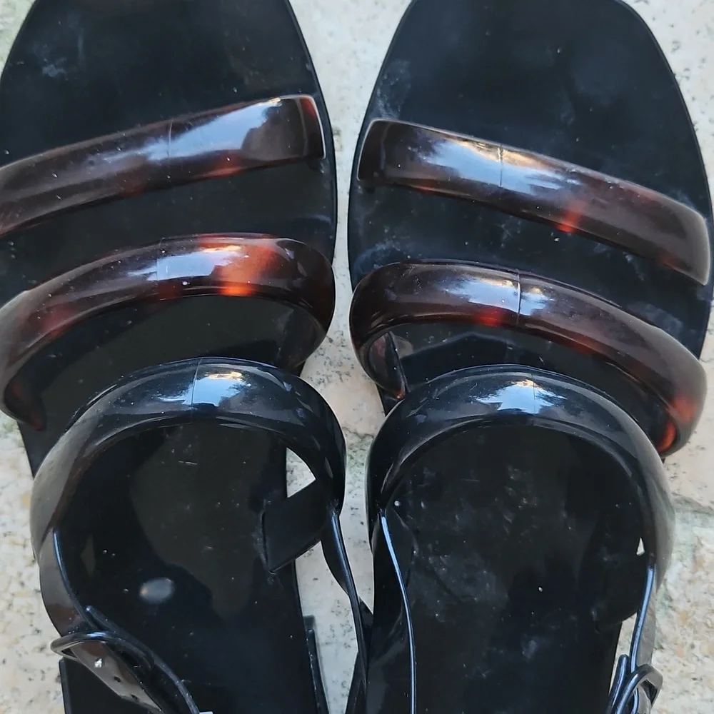 Melissa Tortoise Shell Jelly Sandals Size 9 - Picture 2 of 3